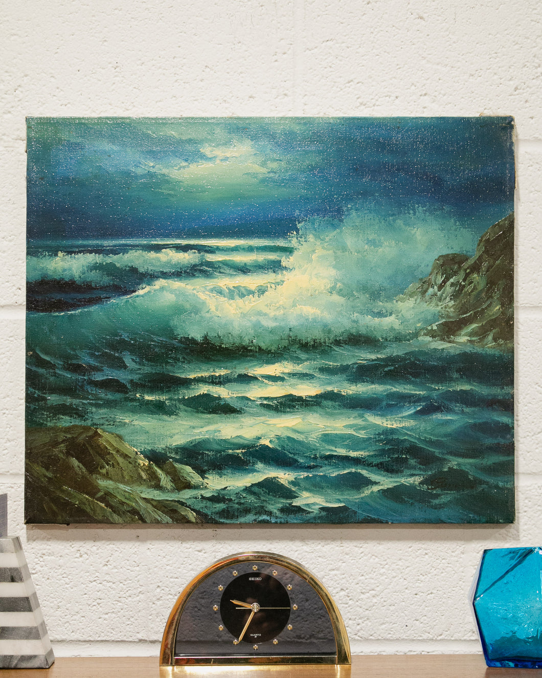 Crashing Waves Hawaii Oil Painting