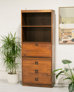 Walnut Desk Cabinet Shelf