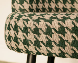 Houndstooth Green Vanity Chair