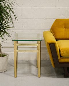 Brass End Table