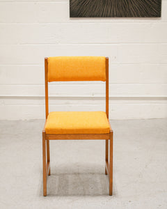 Tangerine Danish Modern Chair Restored