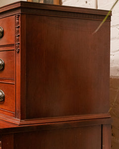 Antique Mahogany Federal Style Highboy Dresser