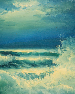Crashing Waves Hawaii Oil Painting