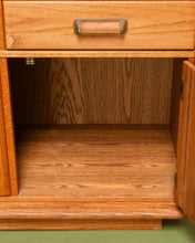 Load image into Gallery viewer, Vintage Oak boho Buffet Sideboard Credenza
