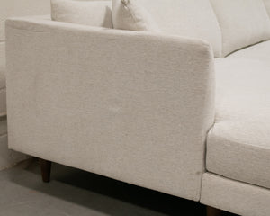 Elisa Oatmeal Sectional Sofa with Right Chaise