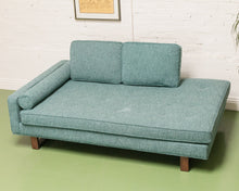 Load image into Gallery viewer, Daphne Sofa with Ottoman in Celine Teal

