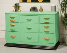 Load image into Gallery viewer, Seafoam Green Art Deco Dresser
