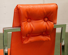 Load image into Gallery viewer, 1970’s Tangerine Chrome Dining Chairs
