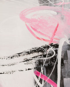 Escape Pink Grey White Abstract