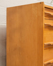 Load image into Gallery viewer, Blond Wood Sleek Sculptural Dresser Highboy
