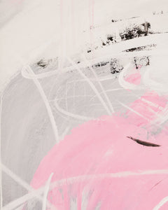 Escape Pink Grey White Abstract