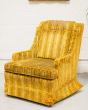 Load image into Gallery viewer, Yellow Vintage Striped Lounge Chair
