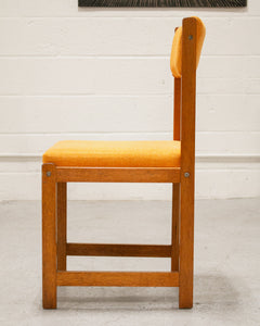 Tangerine Danish Modern Chair Restored