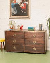 Load image into Gallery viewer, Rustic Vintage Campaign Dresser
