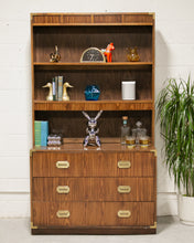 Load image into Gallery viewer, Wide Large Vintage Campaign Shelf Hutch

