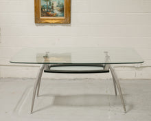 Load image into Gallery viewer, Glass Metal Modern Dining Table
