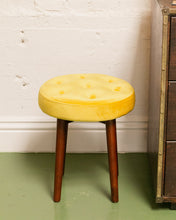 Load image into Gallery viewer, Yellow Modern Round Stool/Ottoman
