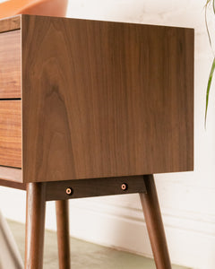 Mobi Nightstand with Brass Hardware