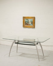 Load image into Gallery viewer, Glass Metal Modern Dining Table
