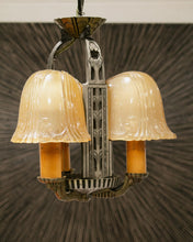 Load image into Gallery viewer, Riddle Art Deco 5 Candle Chandelier

