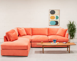 Michonne Sofa in Coral Pink