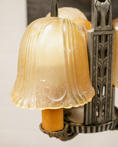 Riddle Art Deco 5 Candle Chandelier