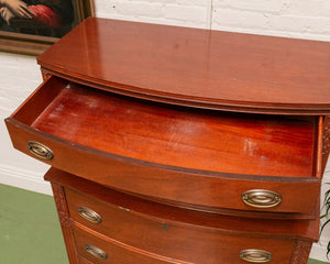 Antique Mahogany Federal Style Highboy Dresser