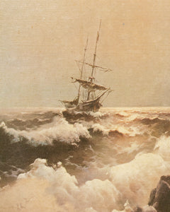 Ship at Sea Oil Painting