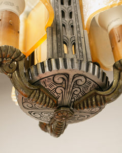 Riddle Art Deco 5 Candle Chandelier