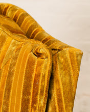 Load image into Gallery viewer, Vintage Yellow Striped Lounge Chair
