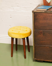 Load image into Gallery viewer, Yellow Modern Round Stool/Ottoman
