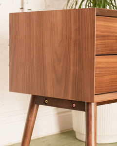 Mobi Nightstand with Brass Hardware