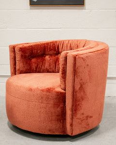 Babita Swivel Chair in Rust