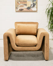 Load image into Gallery viewer, Skylark Caramel Velvet Chair
