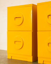 Load image into Gallery viewer, 1970s Akro-Mils Yellow Plastic File Cabinets
