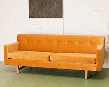 Load image into Gallery viewer, Gold Mid Century Sofa
