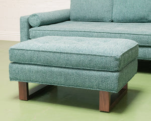 Daphne Sofa with Ottoman in Celine Teal