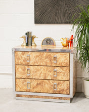 Load image into Gallery viewer, 1970’s Faux Burlwood Lowboy Dresser
