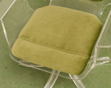 Load image into Gallery viewer, Olive Green Acrylic Swivel Chair
