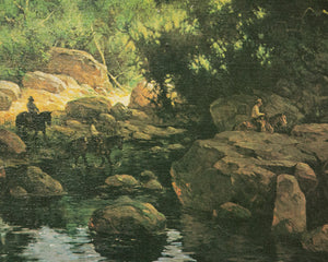 Mountain Lush Landscape Oil Painting