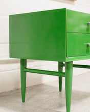 Load image into Gallery viewer, Green Vintage Nightstand
