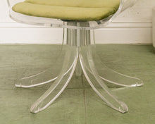 Load image into Gallery viewer, Olive Green Acrylic Swivel Chair
