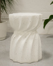 Load image into Gallery viewer, Twisted Speckled Terrazzo Fiberglass Side Table/End Table
