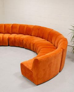 Burnt Orange Chic Circle Sofa