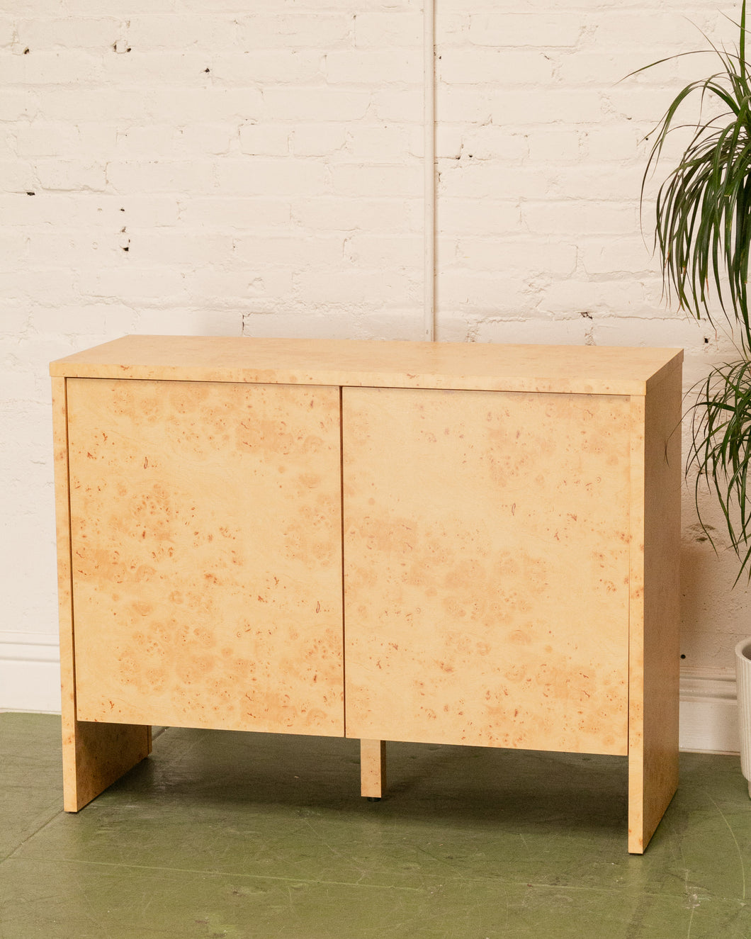 Burlwood 2 drawer Cabinet
