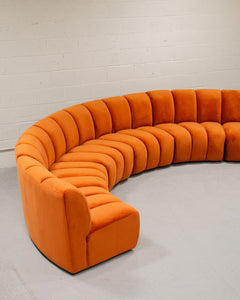 Burnt Orange Chic Circle Sofa