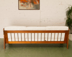 Brazilian 70’s Style Sofa Oak Wood