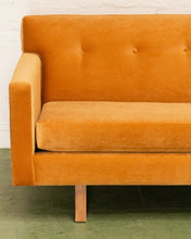 Load image into Gallery viewer, Gold Mid Century Sofa
