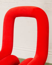 Load image into Gallery viewer, Red Tubular Lounge Chair
