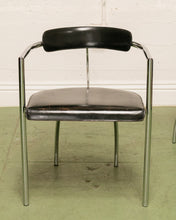 Load image into Gallery viewer, Vintage Italian Chrome &amp; Leather Lounge by Fasem Chair
